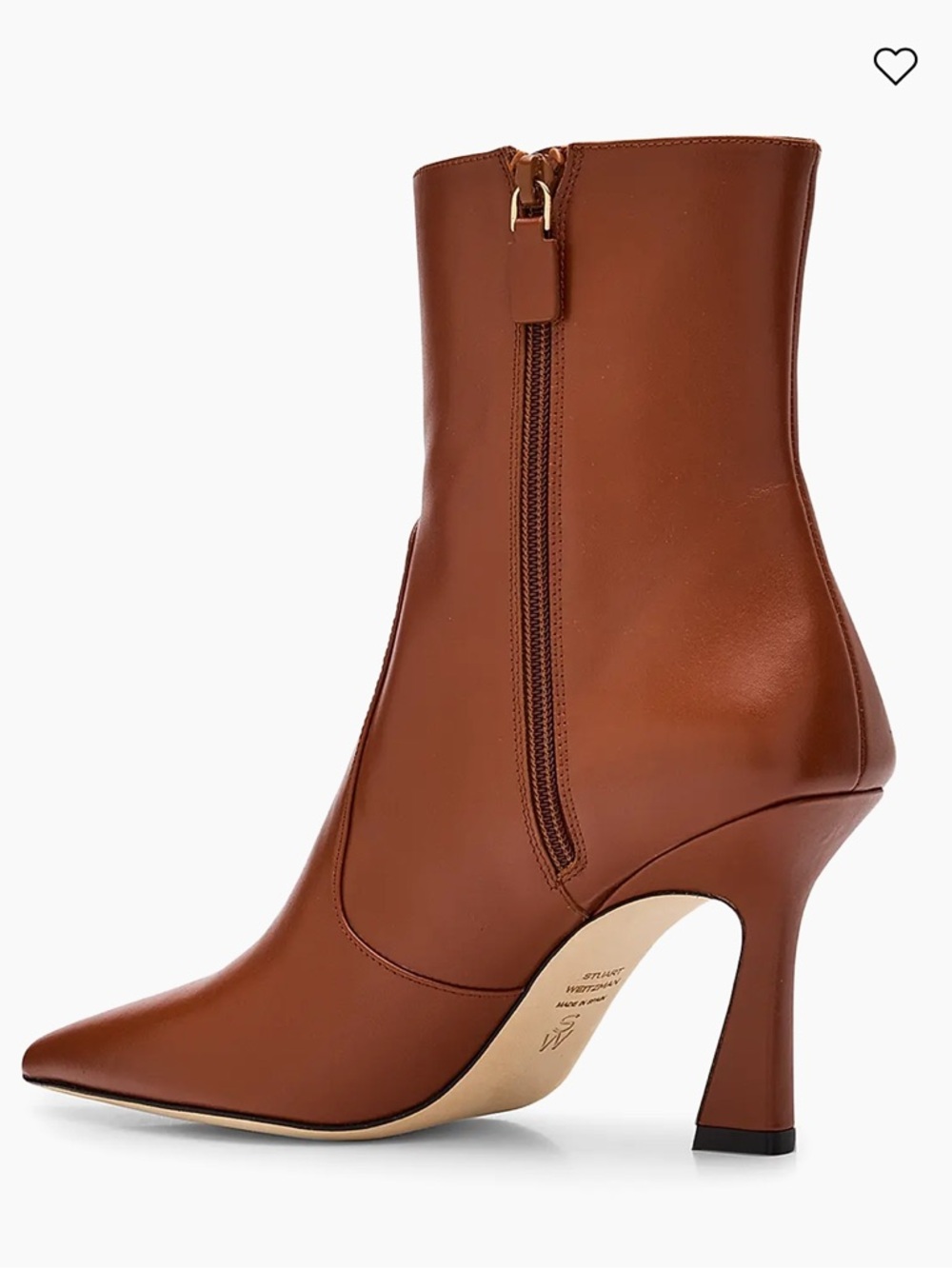 Stuart Weitzman Vinnie Zip Bootie 85 Luxe Saddle size 7.5 - Picture 4 of 13